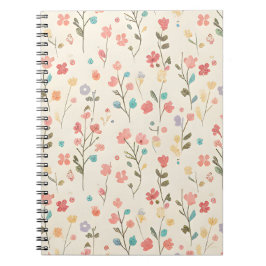 Cuaderno Ramas delicadas de flores silvestres en acuarela s