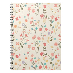 Cuaderno Ramas delicadas de flores silvestres en acuarela s