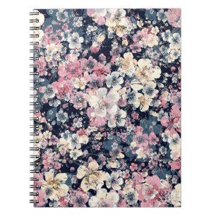 Cuaderno Ramas en floración: acuarela patrón sin costuras