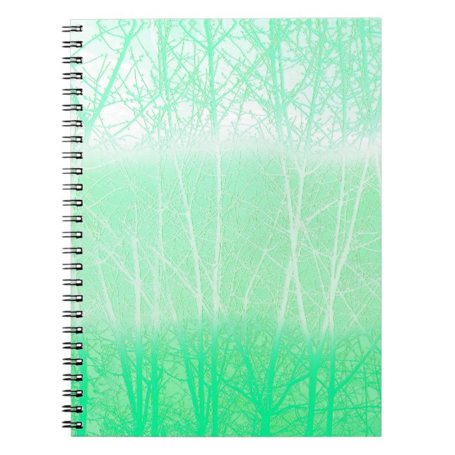Cuaderno Ramas Verdes Menta Niebla Helada (Frente)