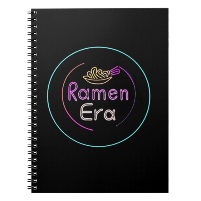 Cuaderno RAMEN ERA, comida japonesa, ESTILO NEON (Frente)