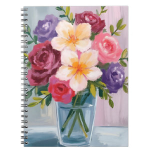 Cuaderno Ramo de flores acuarela pintura floral