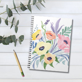 Cuaderno Ramo de flores de primavera | Acuarela floral boni