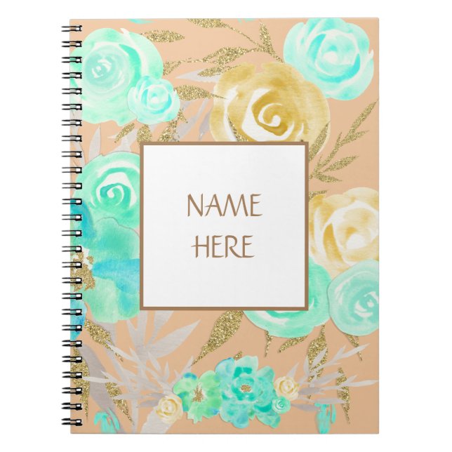 Cuaderno Ramo de flores personalizado (Frente)
