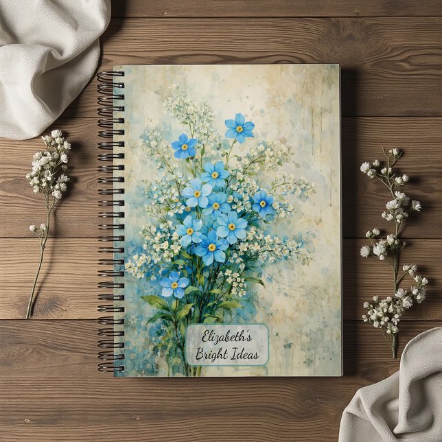Cuaderno Ramo de flores silvestres azules (Subido por el creador)