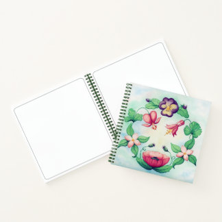 Cuaderno Ramo de jardín veraniego–Cuaderno de acuarela flor