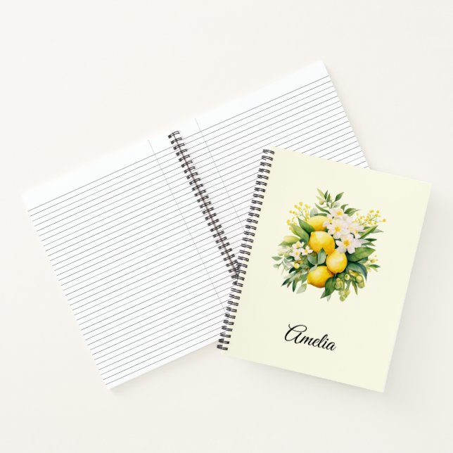 Cuaderno Ramo de limón con flores blancas (Interior)