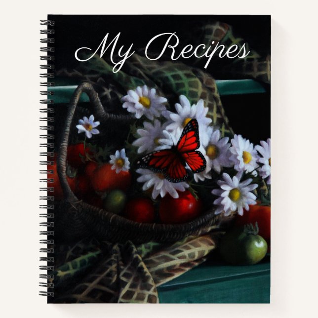 Cuaderno Ramo de mariposa Mis recetas (Anverso)
