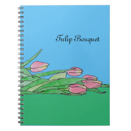 Cuaderno Ramo de tulipanes acostado