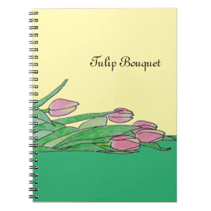 Cuaderno Ramo de tulipanes acostado 