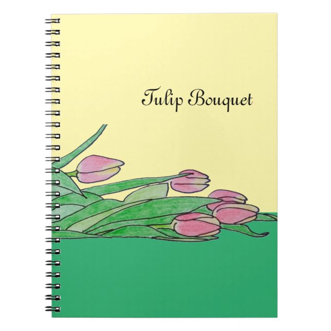 Cuaderno Ramo de tulipanes acostado  (Frente)
