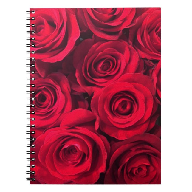 Cuaderno Ramo del rosa rojo de la pasión (Frente)