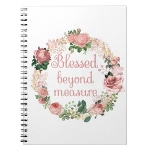 Cuaderno Ramo Floral Rosa Pálido Sin Medida/Bendecido