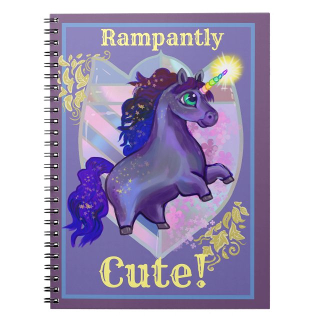 Cuaderno Rampantly Cute Unicorn (Frente)