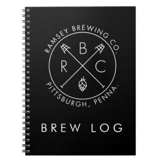 Cuaderno Ramsey que elabora cerveza el registro del Brew