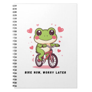Cuaderno Rana Adorable Montando Bicicleta Regalo Divertid