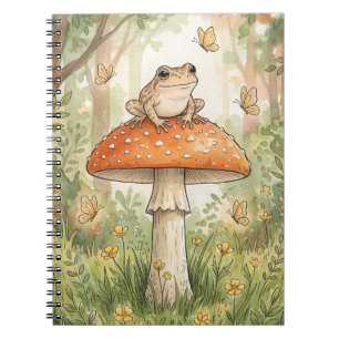 Cuaderno Rana Bonita en Setas Bosque Encantado Estilo Cotta