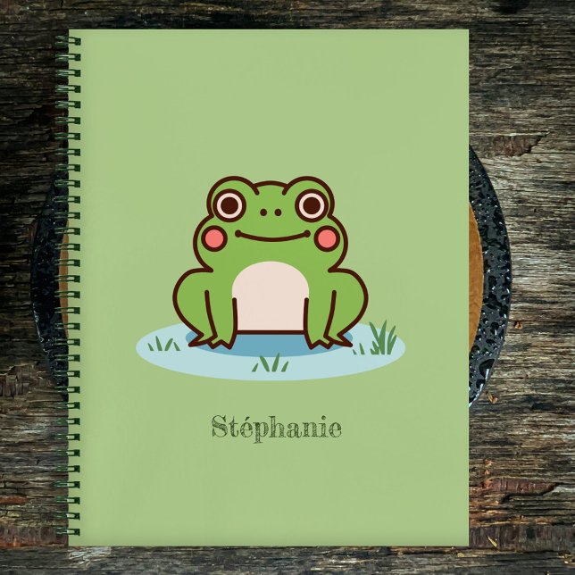 Cuaderno Rana Bonita Verde (Cute Frog Notebook)