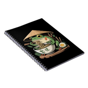 Cuaderno Rana comiendo ramen kawaii neko fideos japoneses 