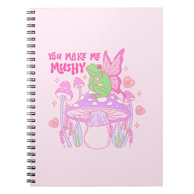 Cuaderno Rana de hadas y hongos, me haces musculoso (Frente)