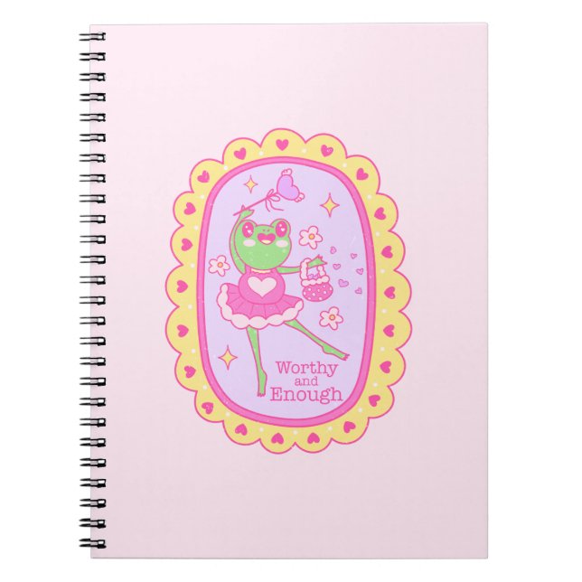 Cuaderno Rana dulce de gelatina - digna y suficiente (Frente)