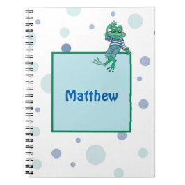 Cuaderno Rana en jeans, cumpleaños, puntos de polka