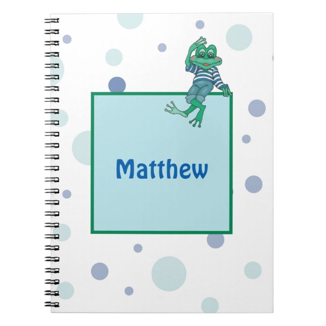 Cuaderno Rana en jeans, cumpleaños, puntos de polka (Frente)