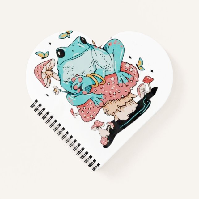 Cuaderno Rana En Un Escobar De Espuma, Escarcha Cuta (Anverso)