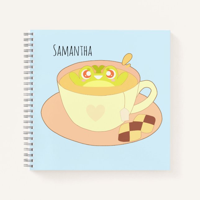Cuaderno Rana en una taza de té (Anverso)