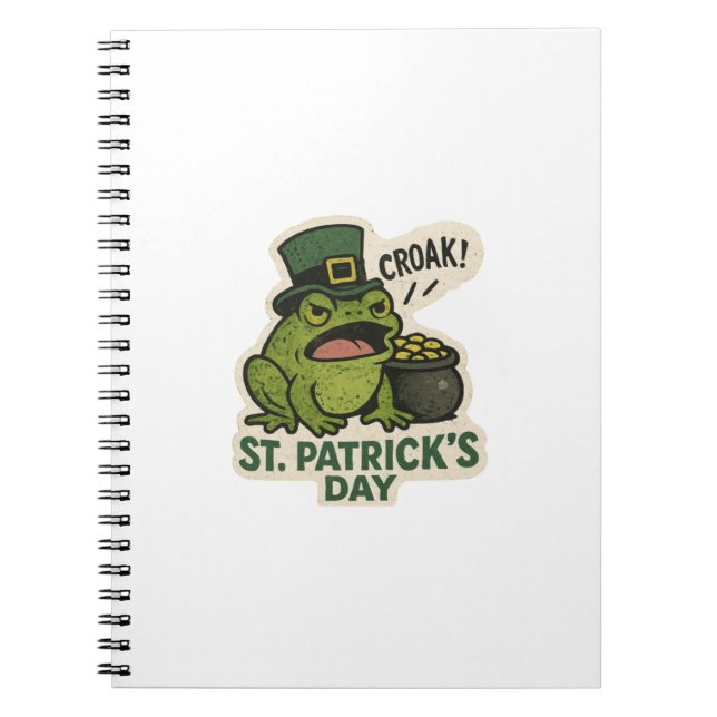 Cuaderno Rana Gruñona Día de San Patricio (Frente)