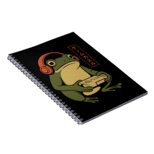 Cuaderno Rana japonesa de videojuegos divertida y vintage