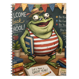 Cuaderno Rana PNG Vuelta al Cole, Decoración de Aula para M