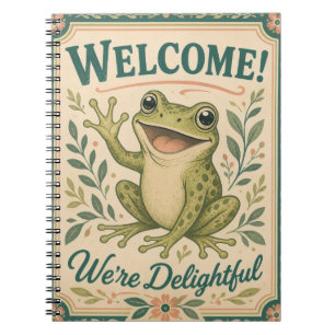 Cuaderno Rana Retro de Bienvenida Somos Encantadores Arte V