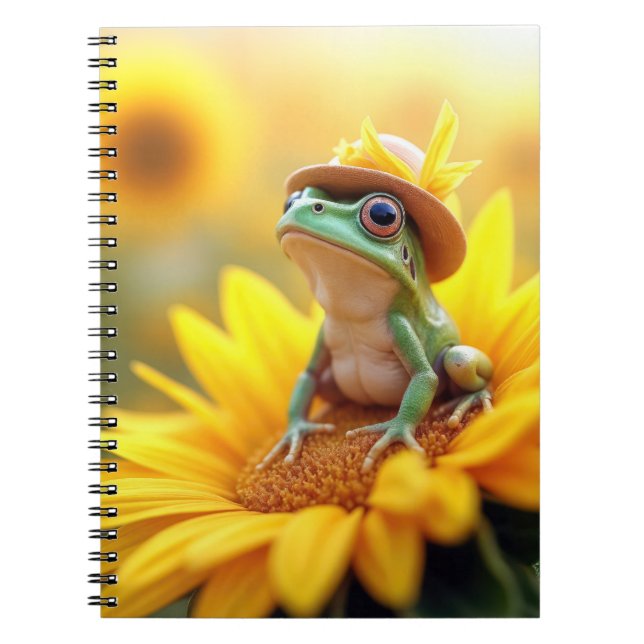 Cuaderno Rana sobre un girasol (Frente)