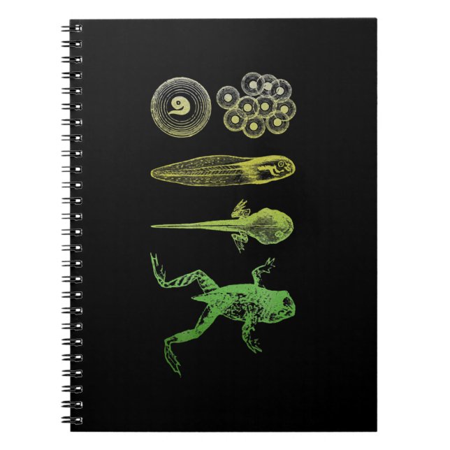 Cuaderno Rana Tadpole Metamorfosis Biología del ciclo de vi (Frente)