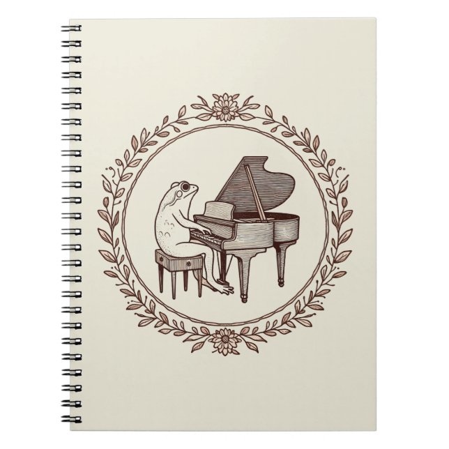 Cuaderno Rana tocando el piano (Frente)