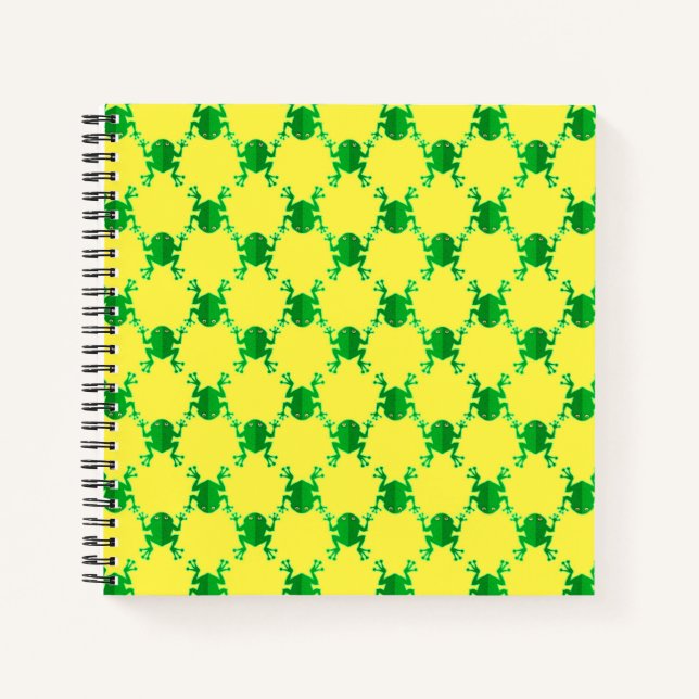 Cuaderno Ranas de Personalizado lindo (Anverso)