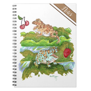 Cuaderno Ranas Hornadas Ornadas Persiguiendo Fruta