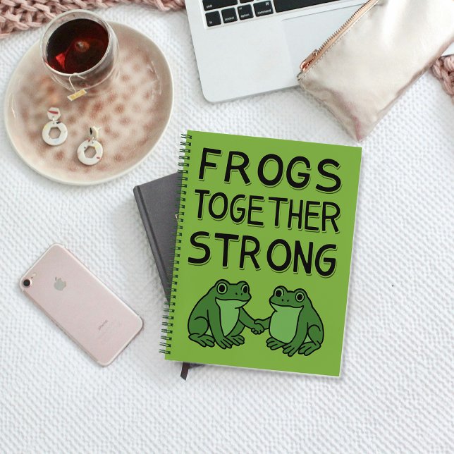 Cuaderno Ranas Juntas Fuertes Protesta de Rana de Portland (Subido por el creador)