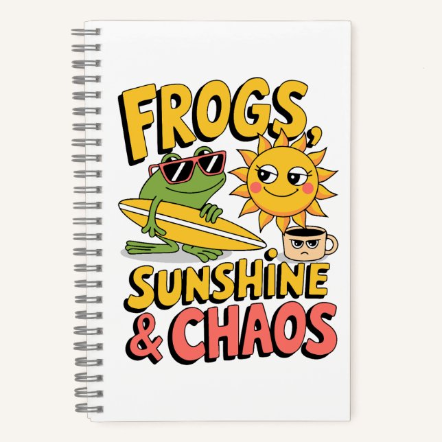 Cuaderno Ranas, Sunshine & Chaos - Verano divertido (Anverso)