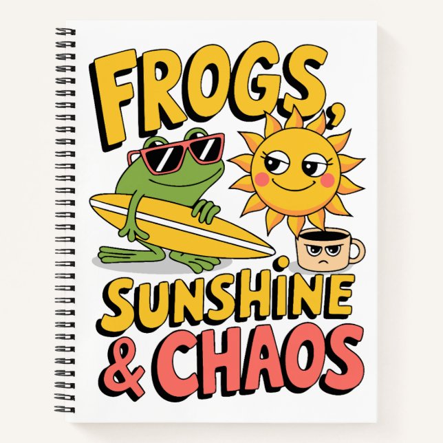 Cuaderno Ranas, Sunshine & Chaos - Verano divertido (Anverso)