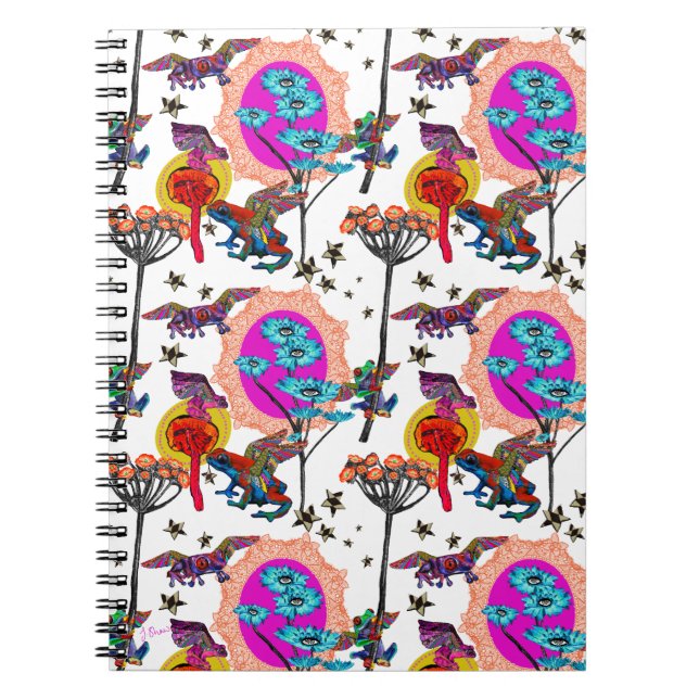 Cuaderno Ranas voladoras coloridas (Frente)