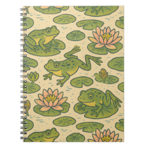 Cuaderno Ranas y colmenas de lirios de lirios de rana