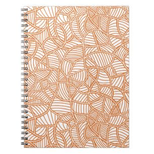 Cuaderno Random Leaf Mosaic Dark Naranja