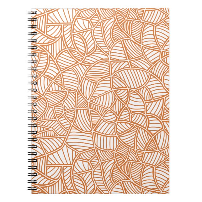 Cuaderno Random Leaf Mosaic Dark Naranja (Frente)
