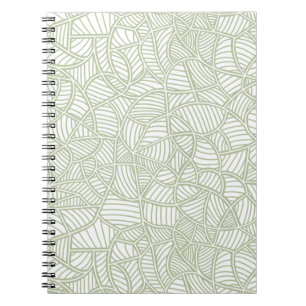 Cuaderno Random Leaf Mosaic Pale Green