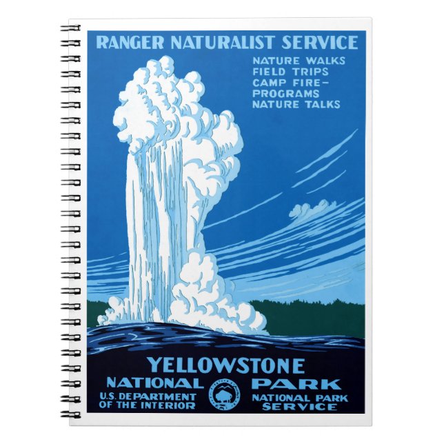 Cuaderno Ranger Naturalist Service ~ Yellowstone (Frente)
