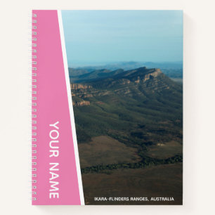 Cuaderno Rangos de Flinders, Australia, Paisaje Aéreo Rosa