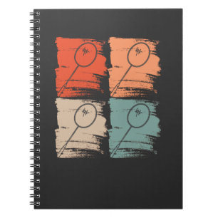 Cuaderno Raqueta de bádminton bádminton Retro
