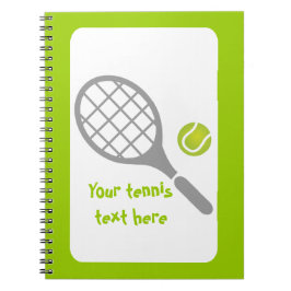 Cuaderno Raqueta de tenis y personalizado de pelotas